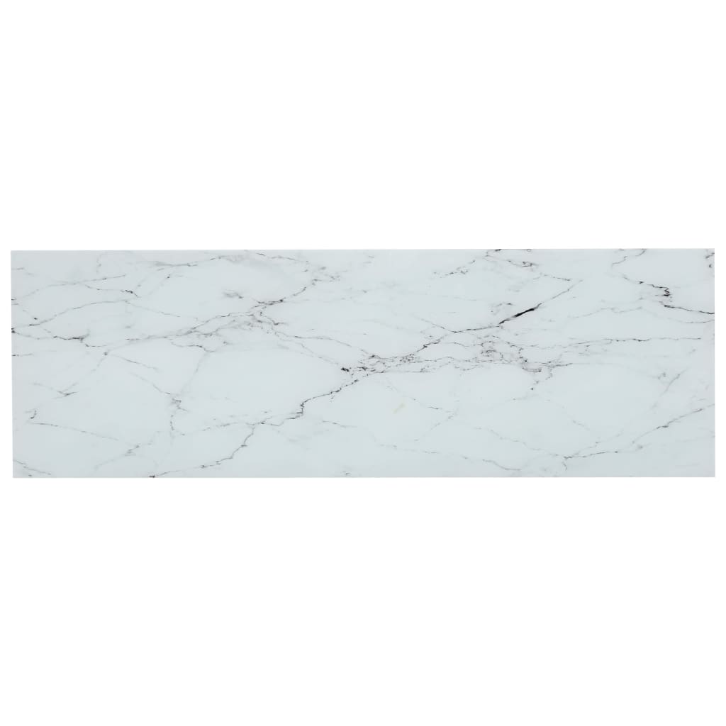 vidaXL Étagère marbre blanc et transparent 100x36x168 cm verre trempé