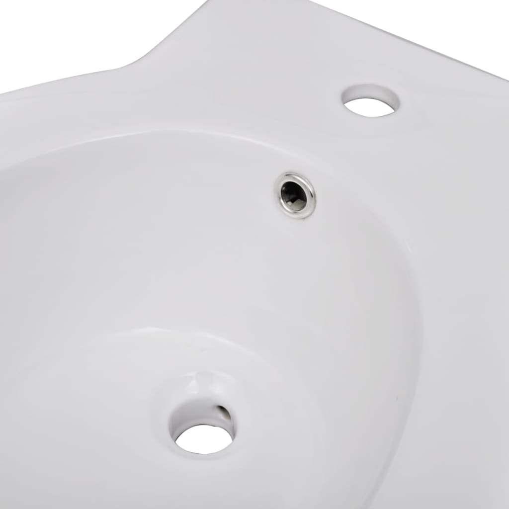 vidaXL Ensemble de bidet et toilette Céramique Blanc