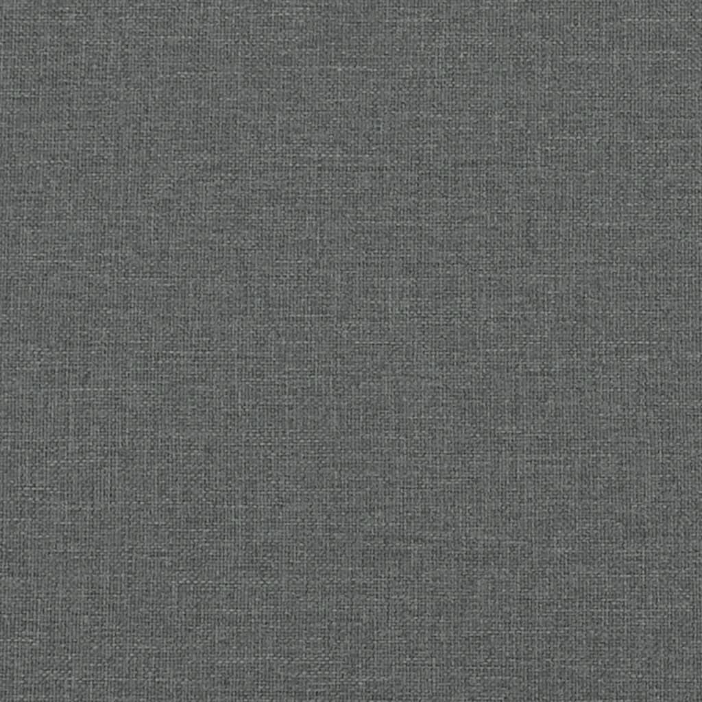 vidaXL Chaise longue gris foncé tissu