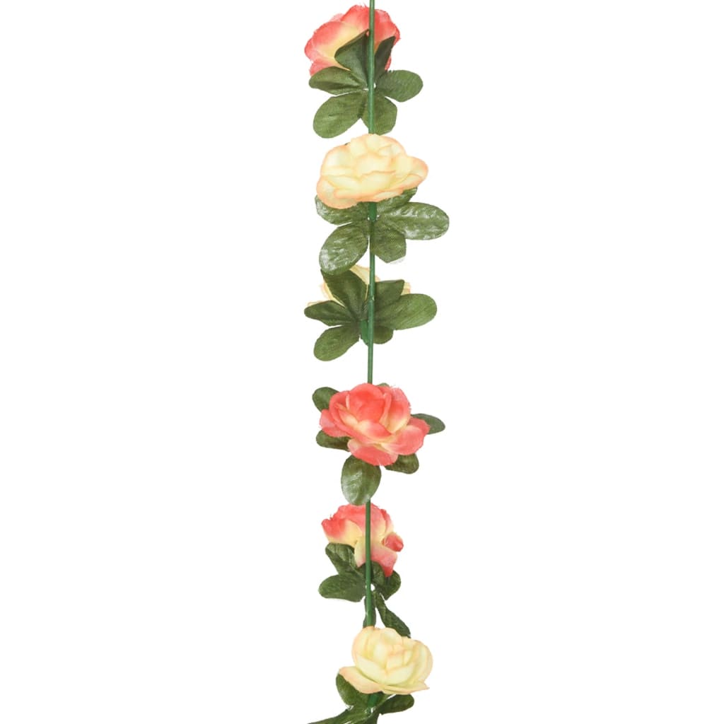 vidaXL Guirlandes de fleurs artificielles 6 pcs rose champagne 240 cm