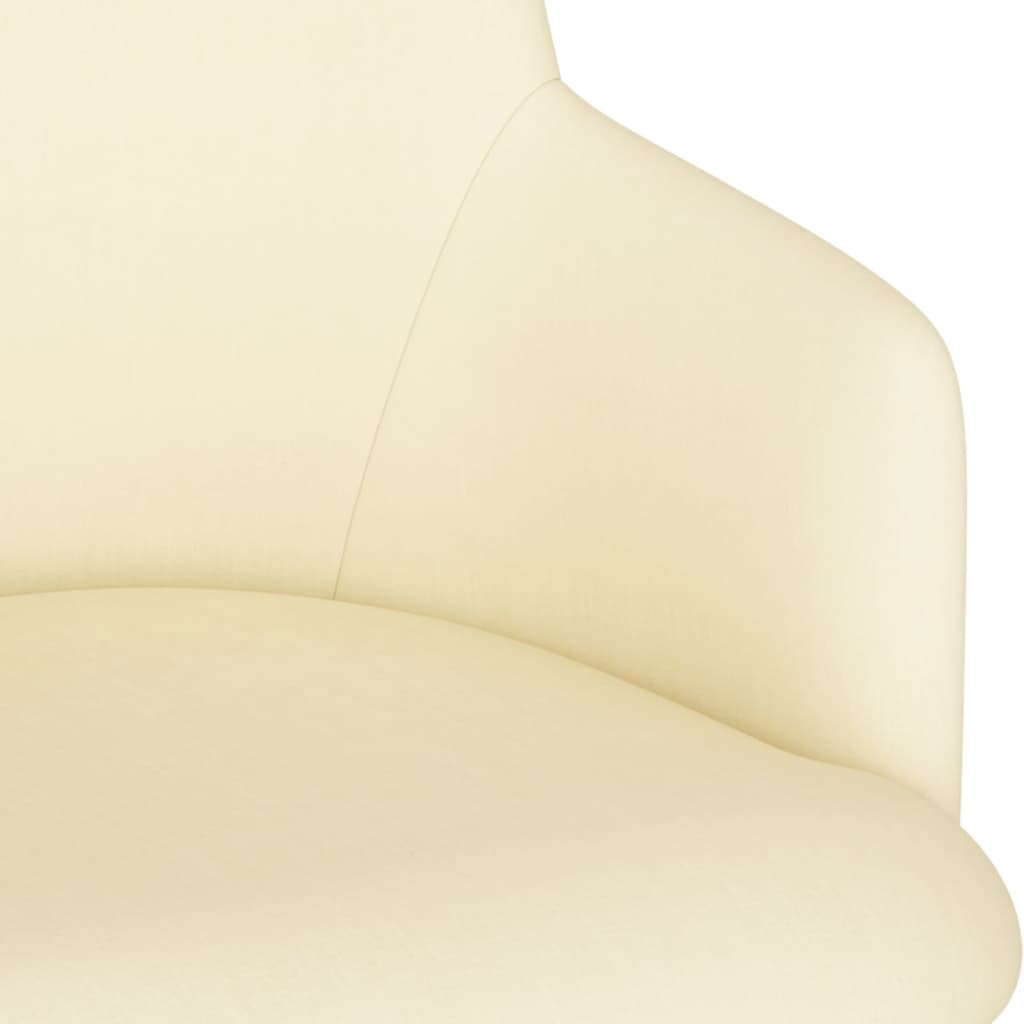 vidaXL Chaise pivotante de bureau Crème Tissu