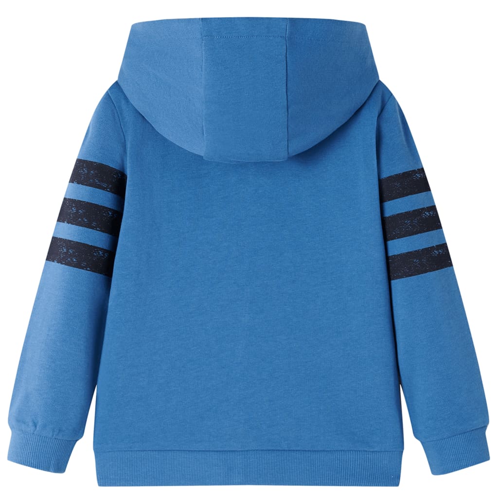 Sweatshirt à capuche fermeture éclair enfants bleu 92