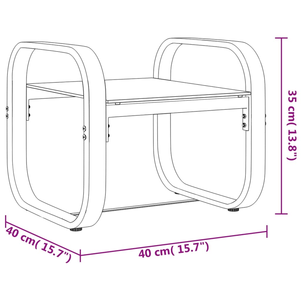 vidaXL Chaises longues 2 pcs avec table Textilène et aluminium