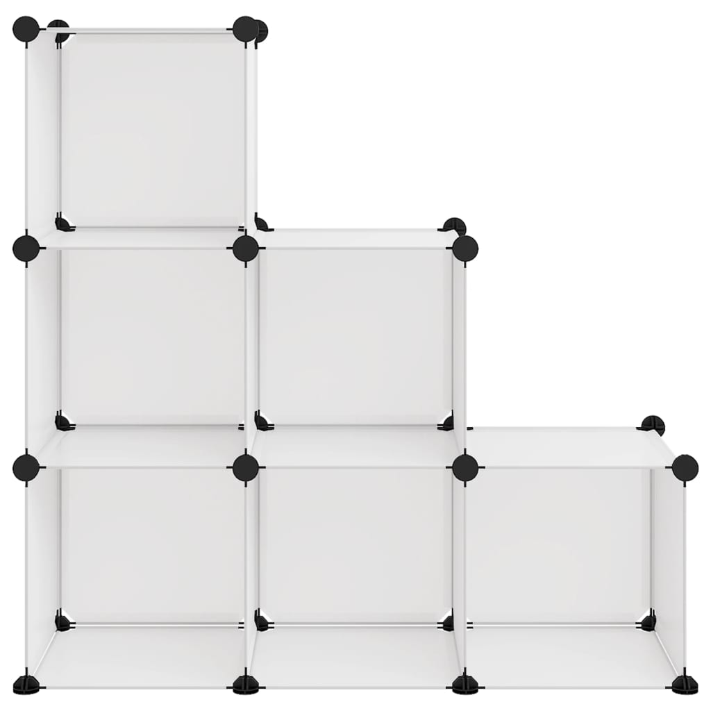 vidaXL Cubes de rangement 6 pcs Transparent PP