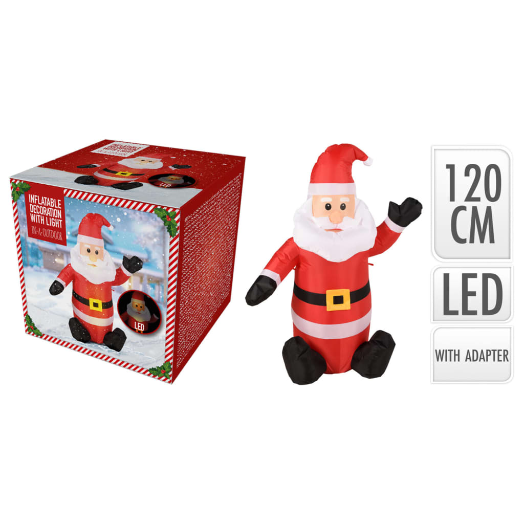 Ambiance Père Noël gonflable à LED 120 cm