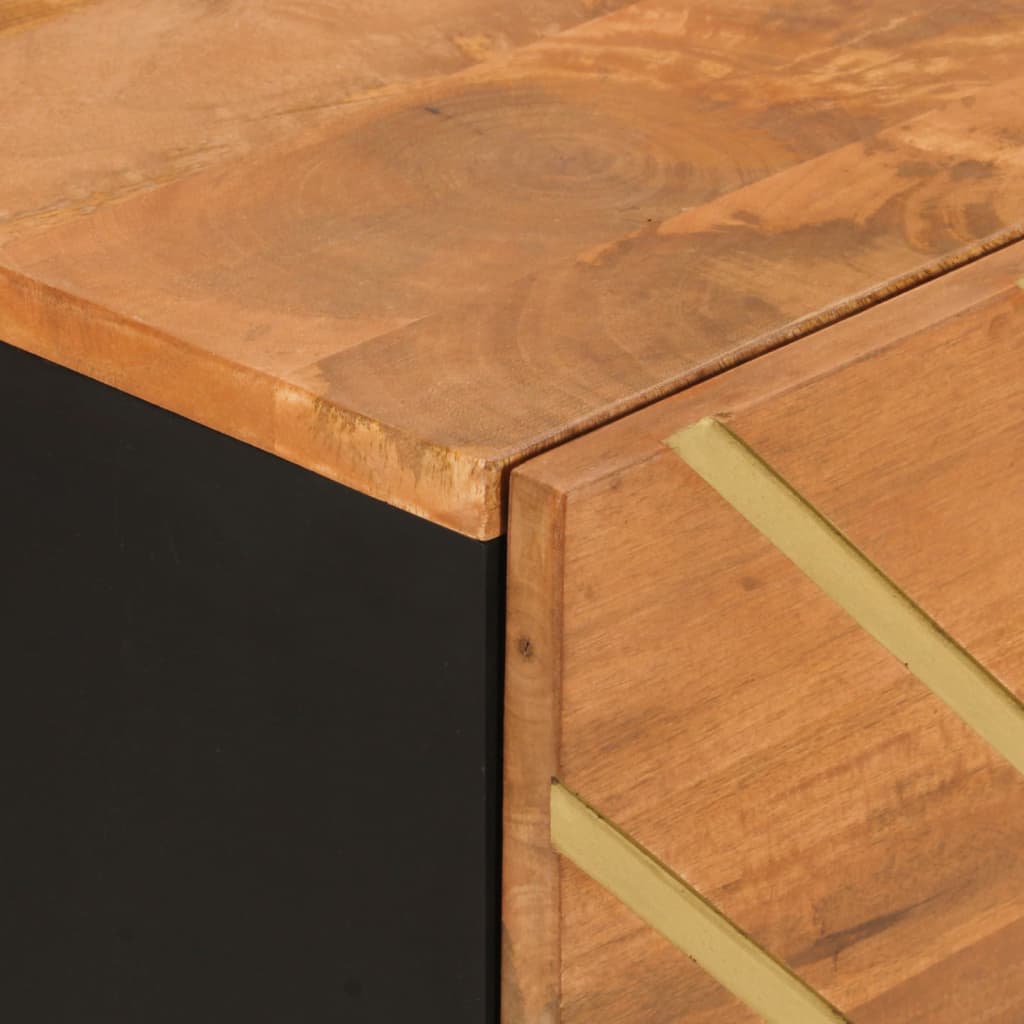 vidaXL Armoire latérale marron et noir 40x33,5x75 cm bois de manguier