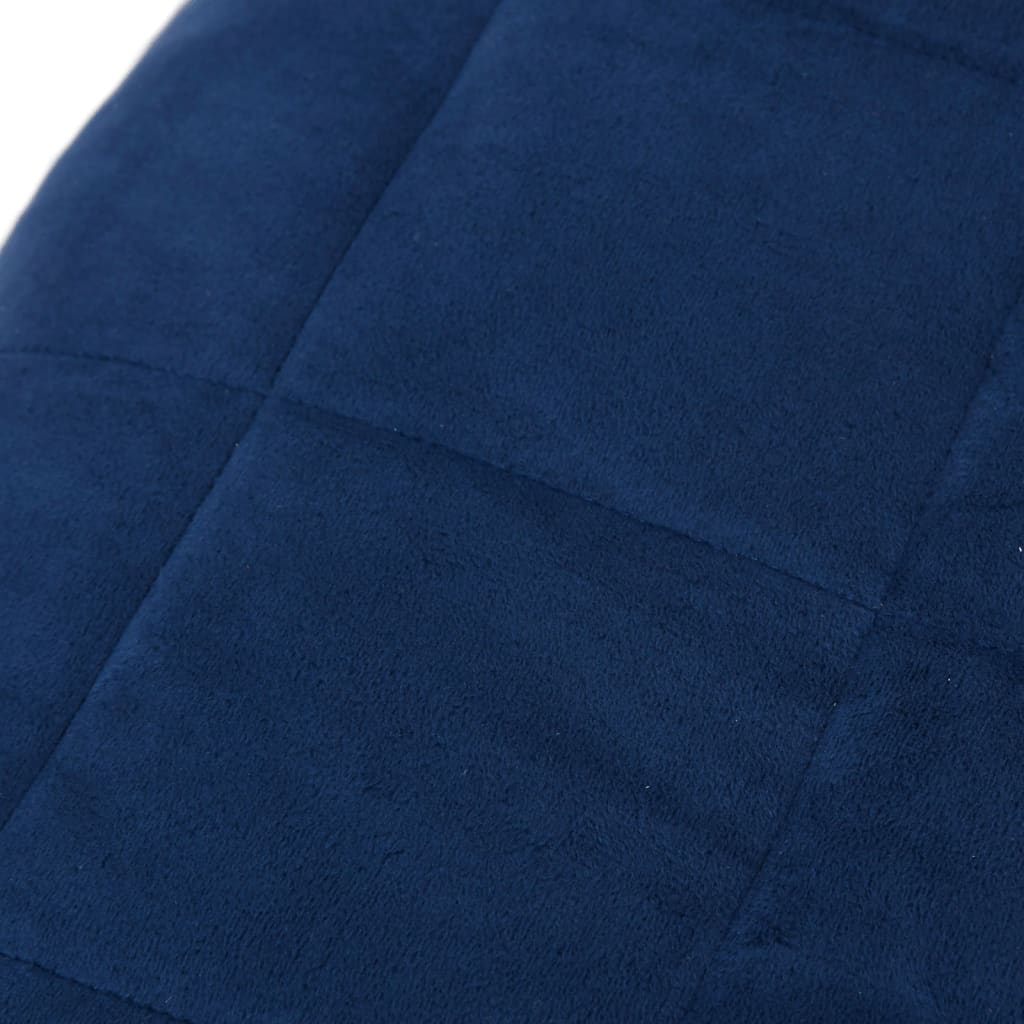 vidaXL Couverture lestée Bleu 150x200 cm 11 kg Tissu