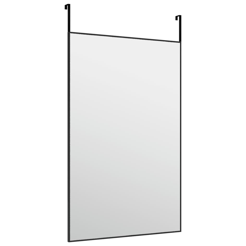 vidaXL Miroir de porte Noir 50x80 cm Verre et aluminium