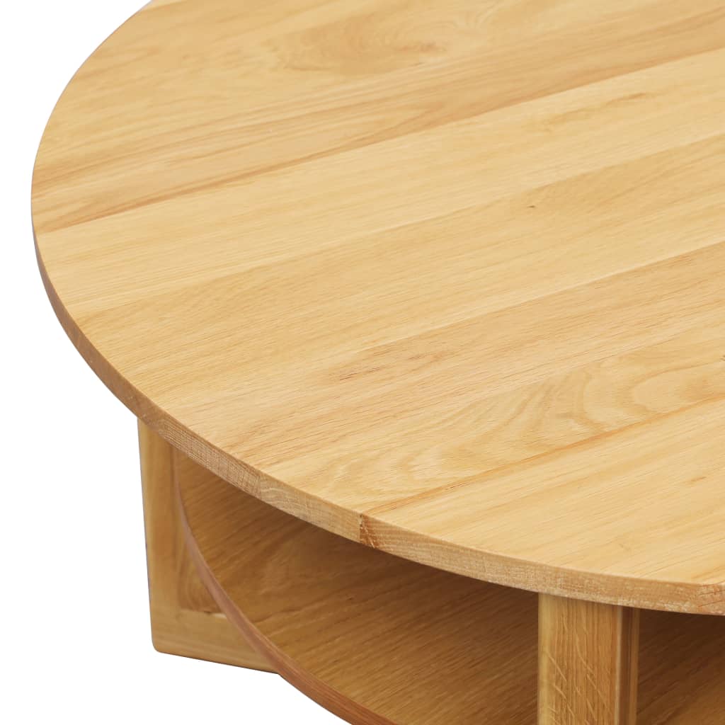 vidaXL Table basse 75 x 40 cm Bois de chêne massif