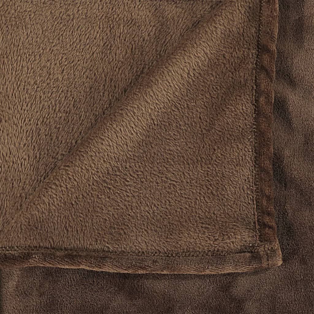 vidaXL Couverture marron cacao 130x170 cm polyester