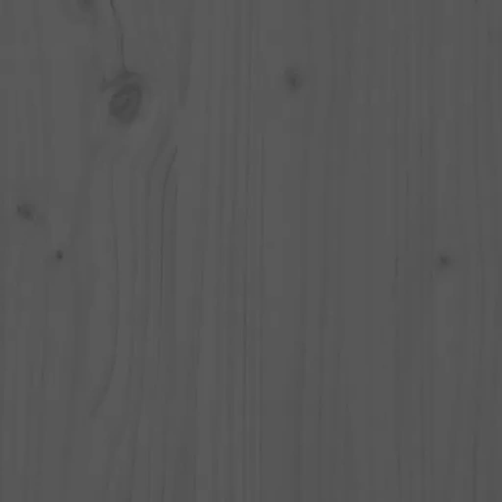 vidaXL Lit coulissant Gris Bois de pin solide 2x(90x190) cm