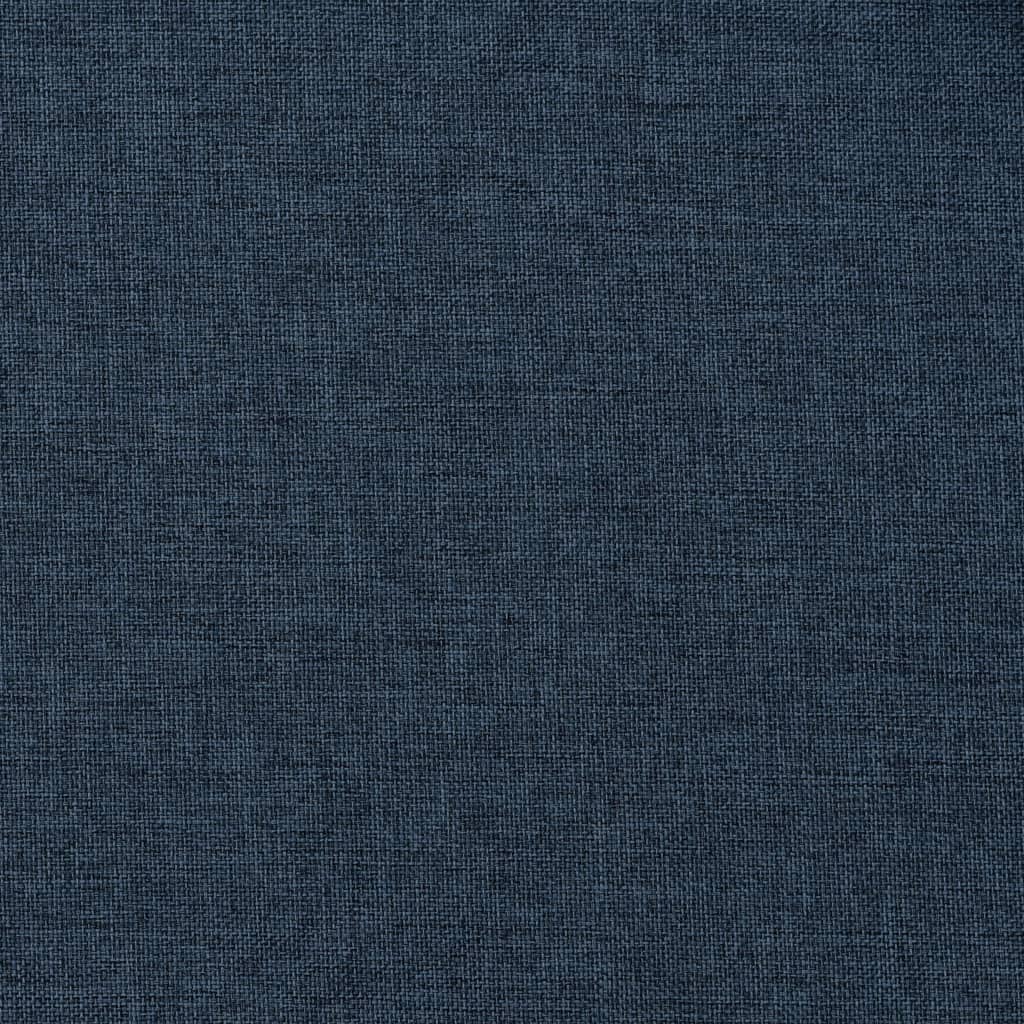 vidaXL Rideaux occultants aspect lin avec crochets 2pcs Bleu 140x175cm