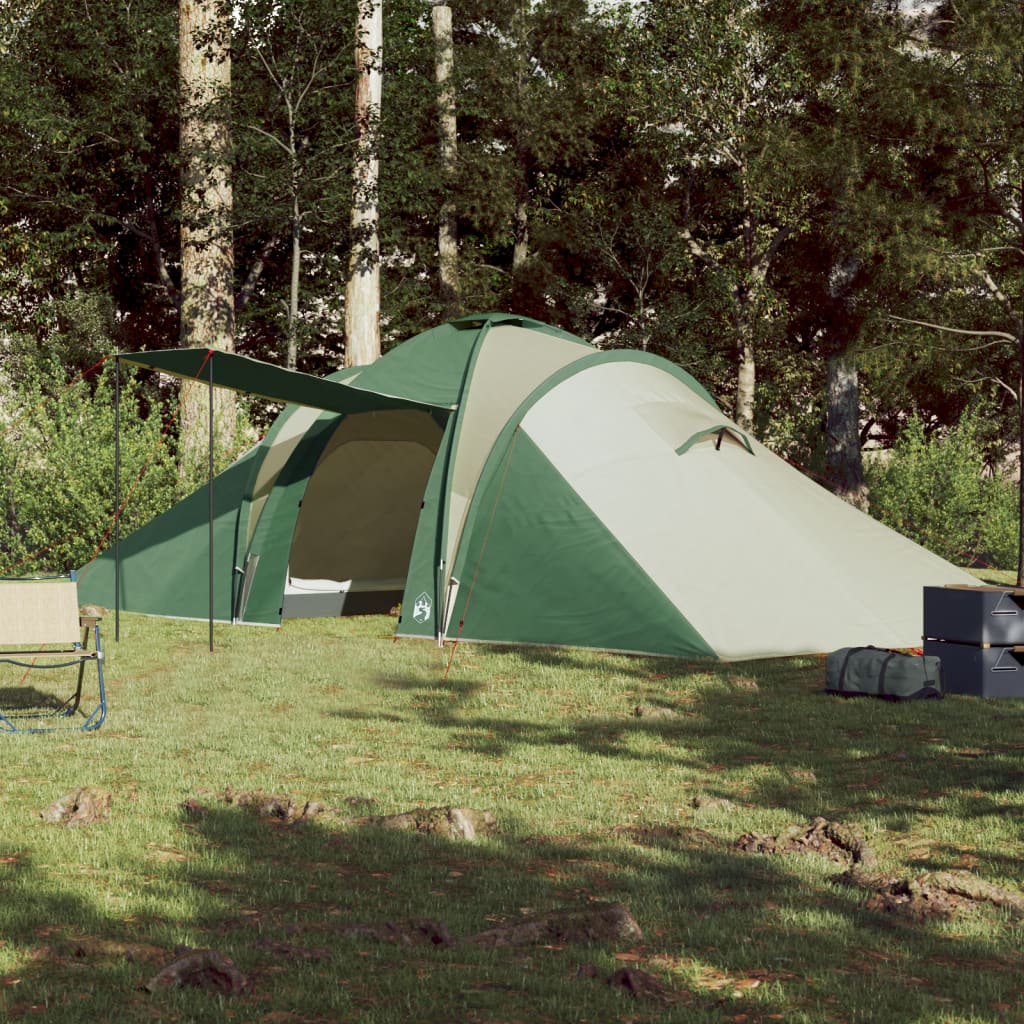vidaXL Tente de camping 6 personnes vert imperméable
