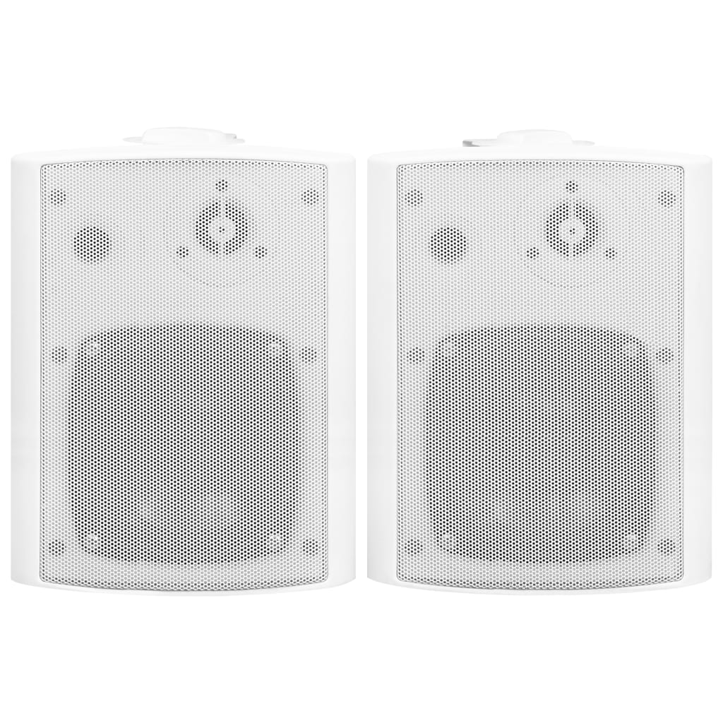 vidaXL Haut-parleurs stéréo muraux 2pcs blanc intérieur extérieur 100W