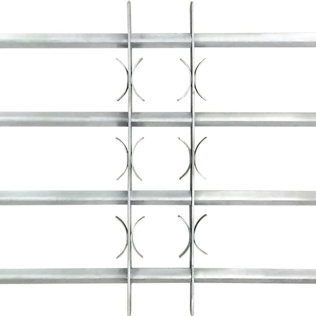 vidaXL Grille réglable de sécurité de fenêtres et 4 barres 1000-1500mm