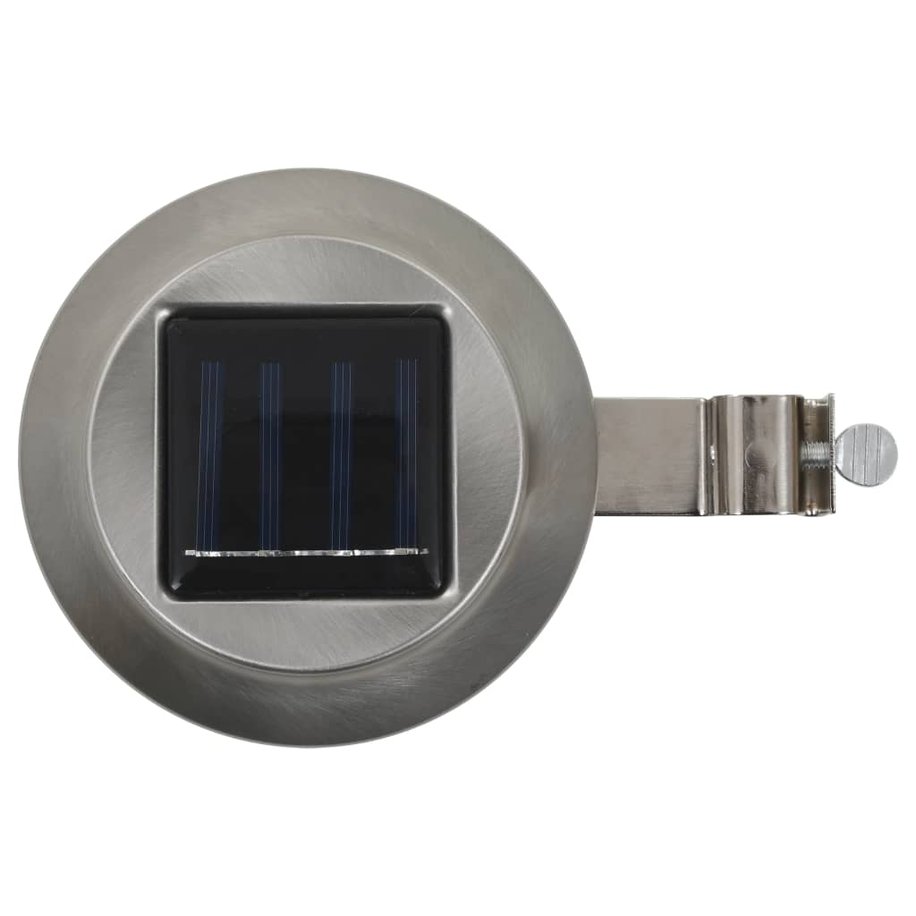 vidaXL Lampe solaire à LED ronde d'extérieur 6 pcs 12 cm Blanc