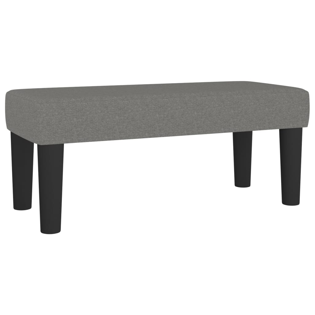 vidaXL Lit à sommier tapissier avec matelas Gris foncé 120x200cm Tissu