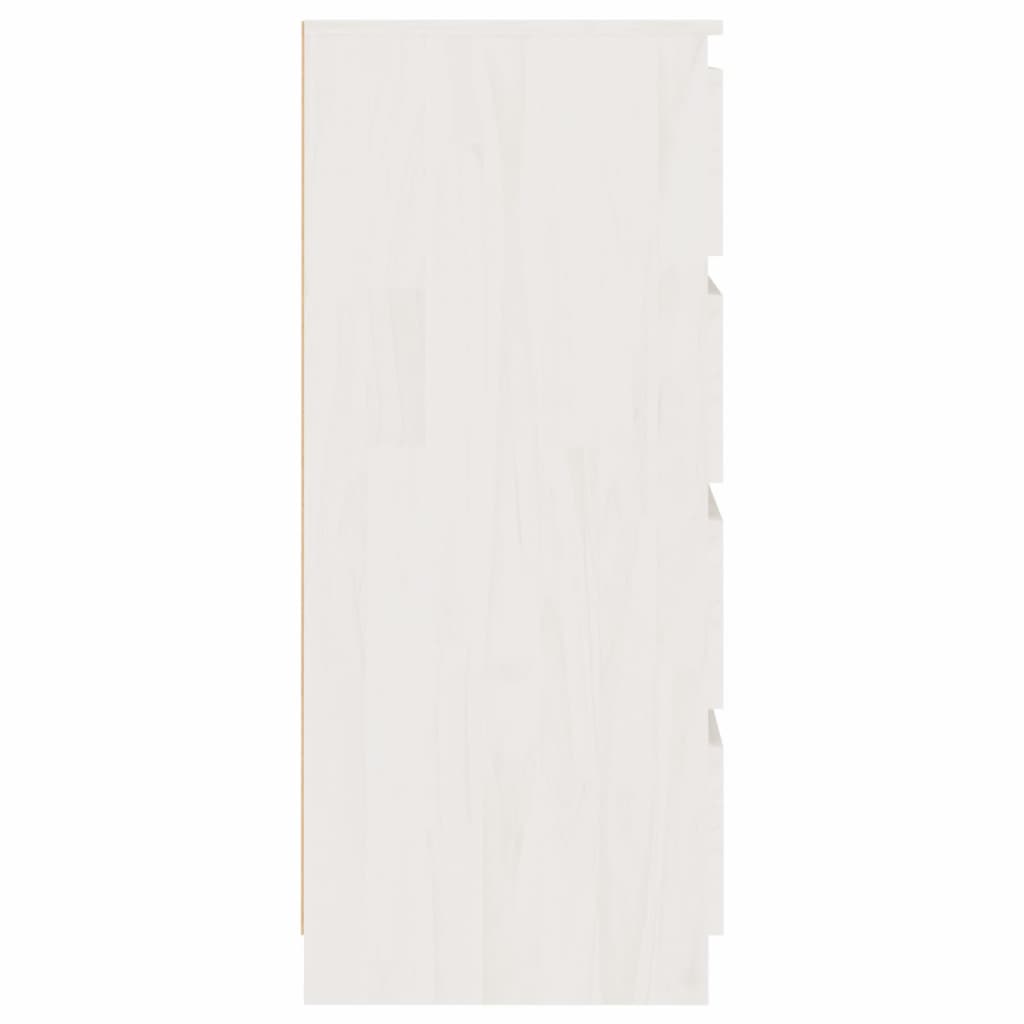vidaXL Armoire d'appoint Blanc 60x36x84 cm Bois de pin massif
