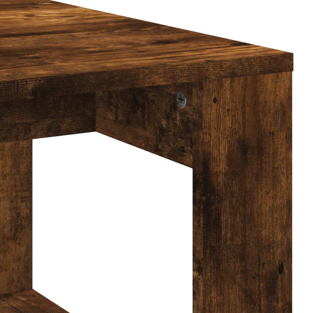 vidaXL Table basse chêne fumé 102x50x35 cm bois d'ingénierie