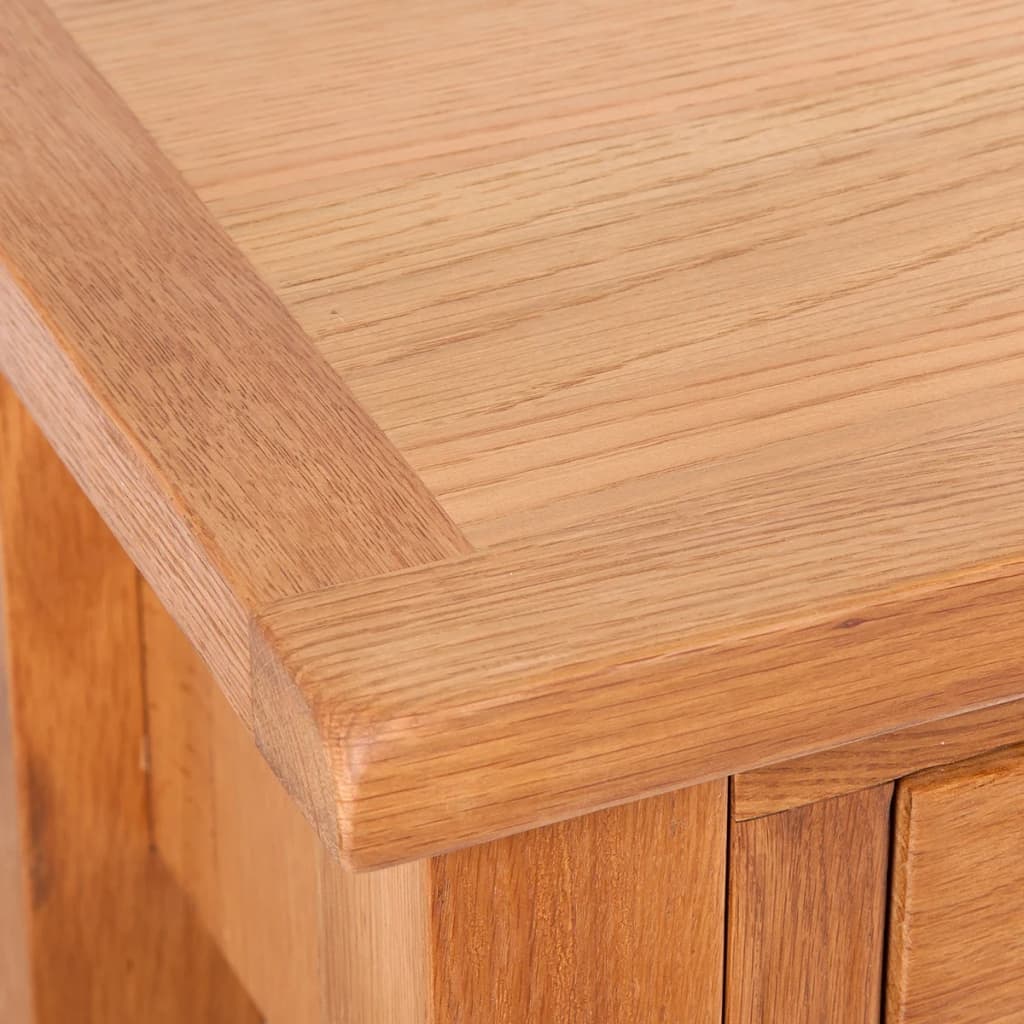 vidaXL Table console avec 2 tiroirs 83x30x73 cm Bois de chêne massif