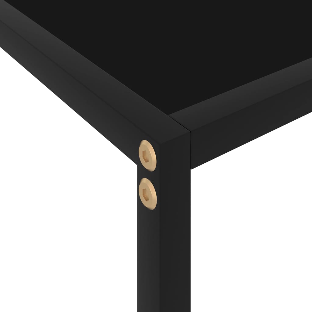 vidaXL Table console Noir 120x35x75 cm Verre trempé
