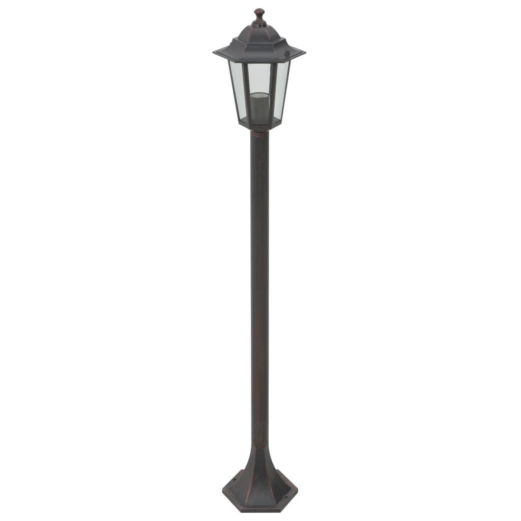 vidaXL Lampe de jardin à piquet 6 pcs E27 110 cm Aluminium Bronze