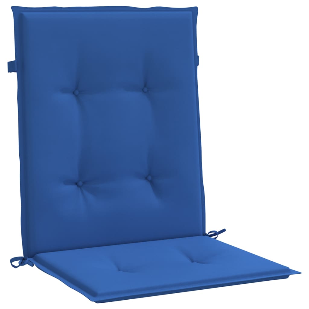 vidaXL Coussins de chaise de jardin à dossier bas lot de 6 bleu royal