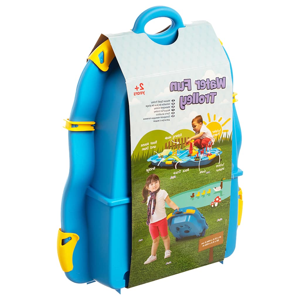 Chariot De Jeux D'eau – Table Aquatique Pliante 51x21,5x66,5 Cm – 21 Accessoires – PP – Dès 12 Mois