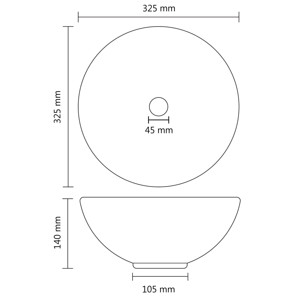 Lavabo rond en céramique