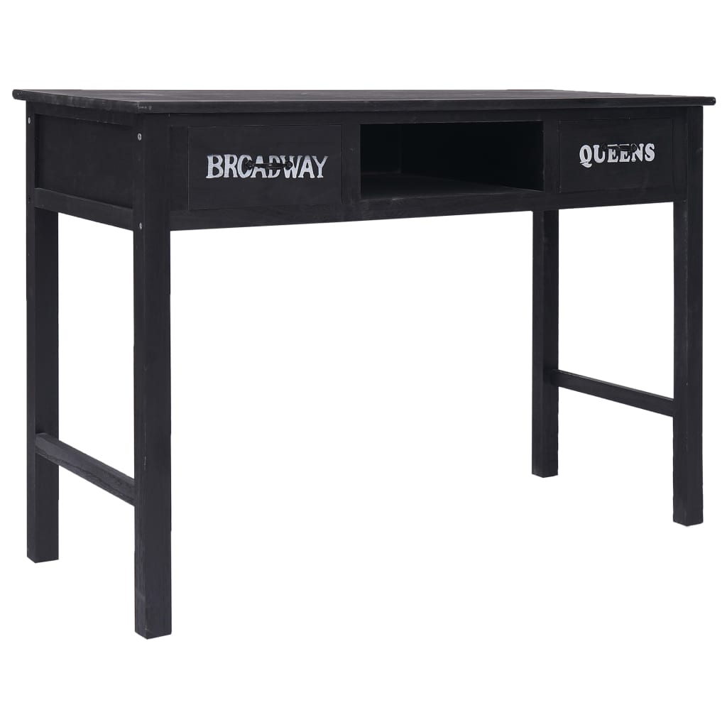vidaXL Table console Noir 110x45x76 cm Bois
