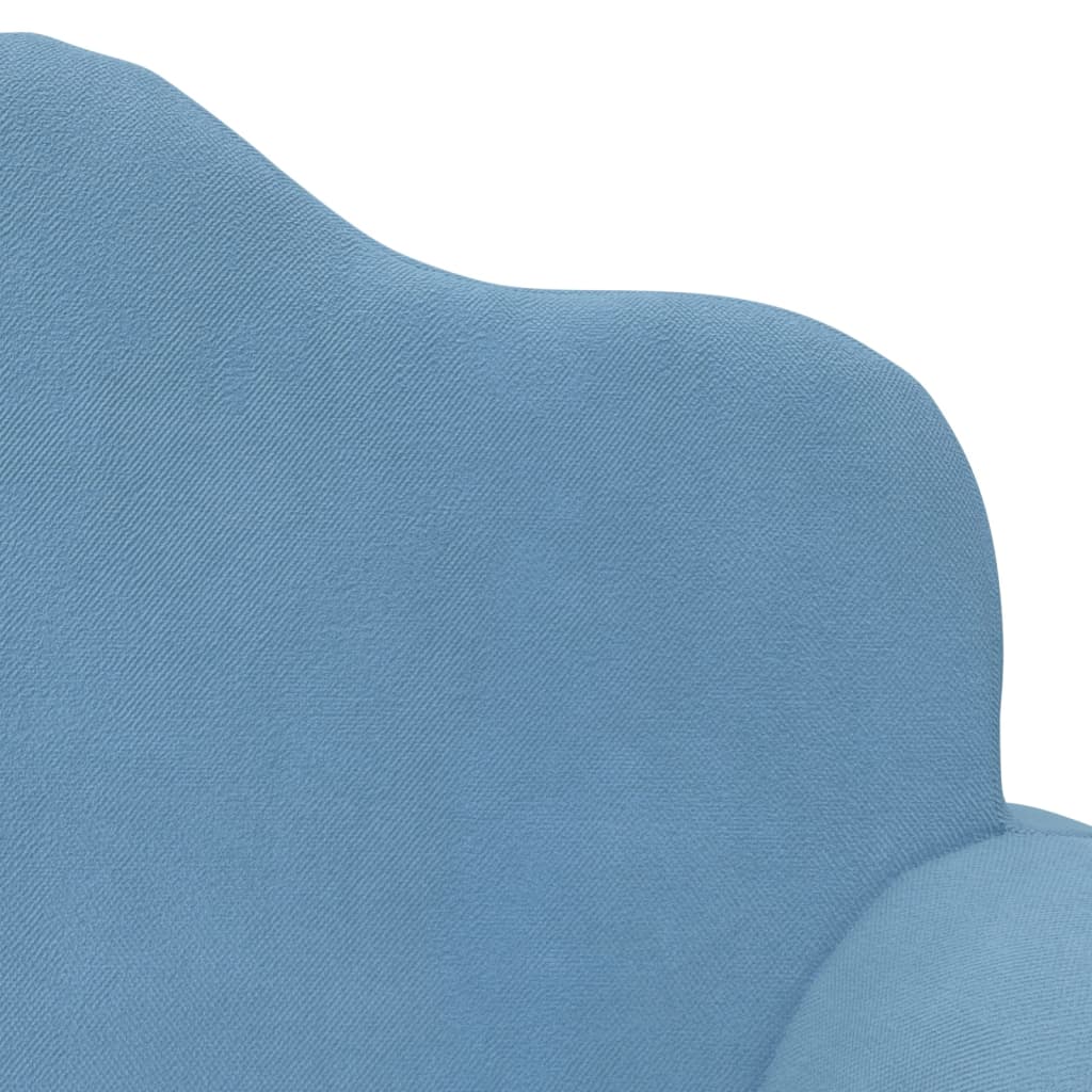 vidaXL Canapé-lit pour enfants à 2 places Bleu Peluche douce