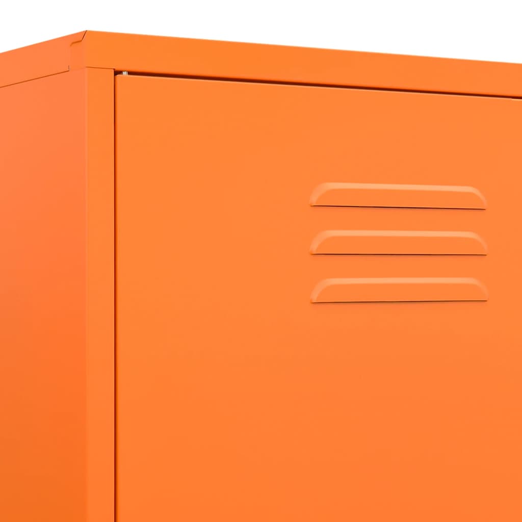 vidaXL Garde-robe Orange 90x50x180 cm Acier