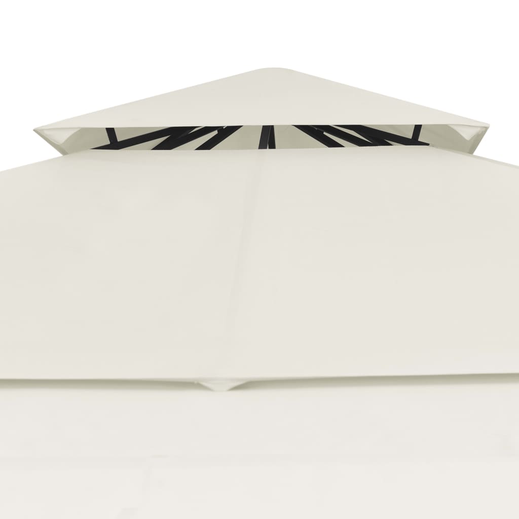 vidaXL Belvédère avec double toits étendus 3x3x2,75 m Crème 180 g/m²