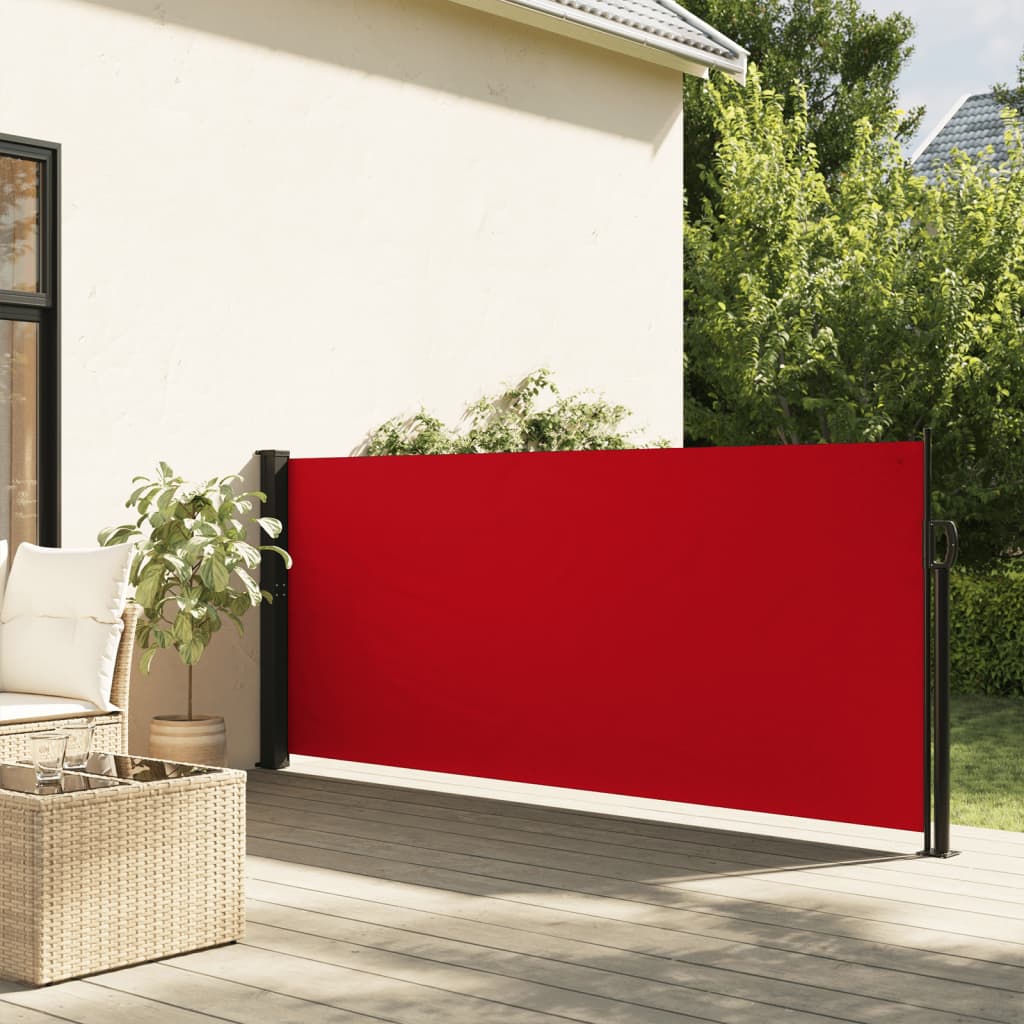 vidaXL Auvent latéral rétractable rouge 120x500 cm