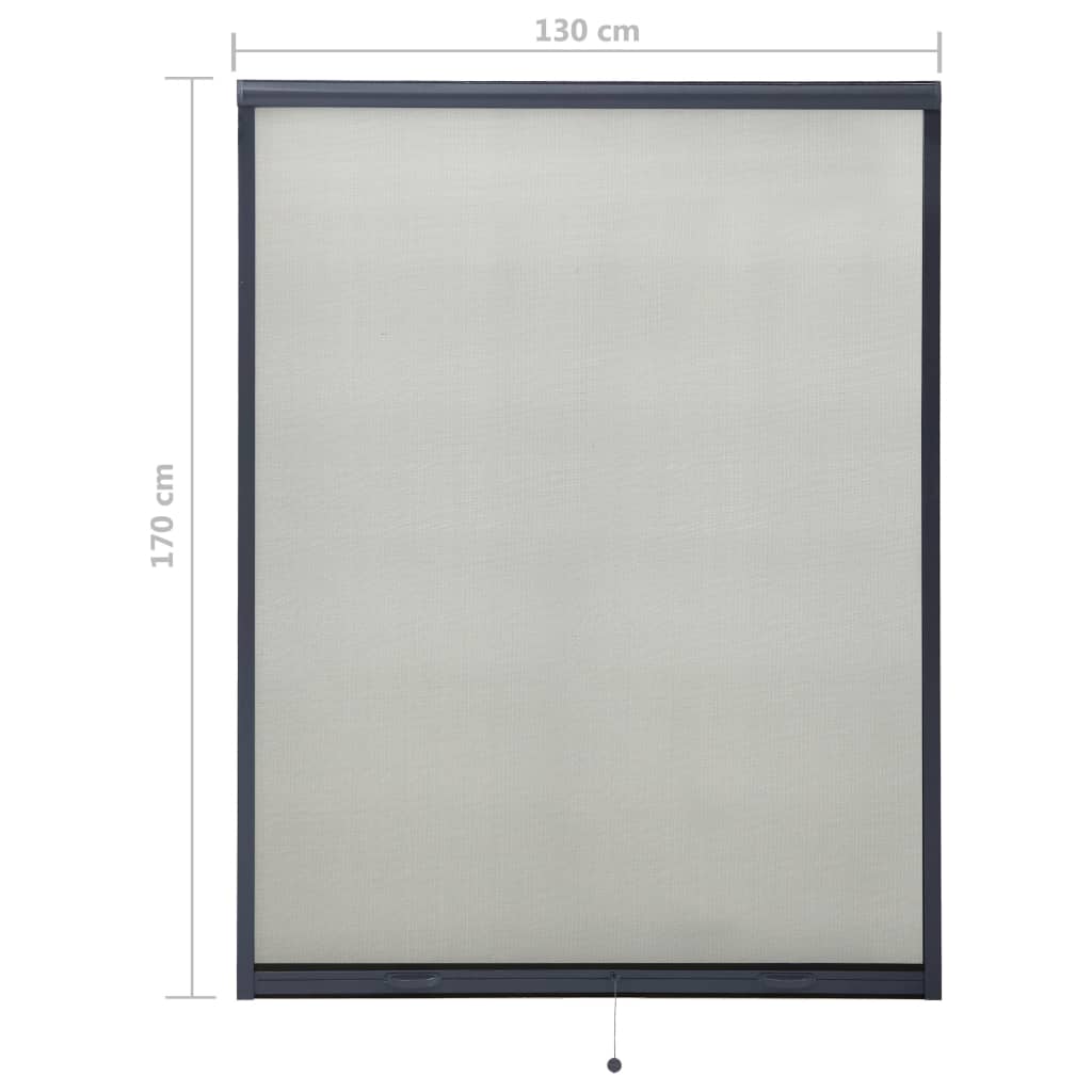 vidaXL Moustiquaire à rouleau pour fenêtres Anthracite 130x170 cm