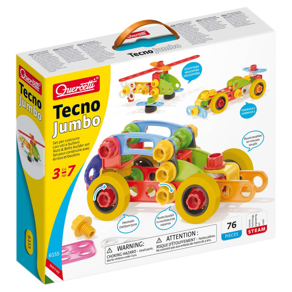 Quercetti Kit de construction jouet 72 pcs Tecno Jumbo