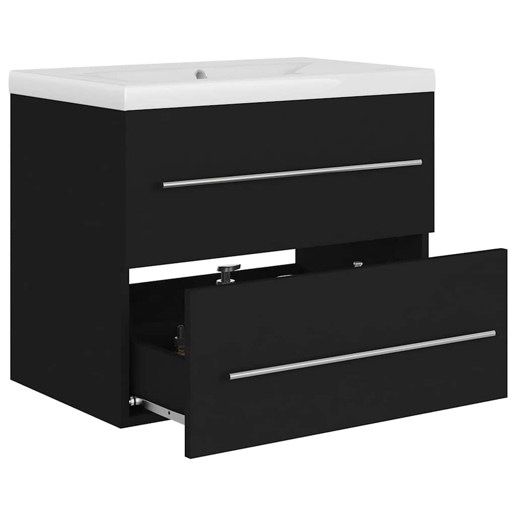 Armoire Évier Avec Lavabo Intégré VidaXL - Meuble Salle De Bain Avec Tiroir | Blanc, 90x38,5x45 Cm