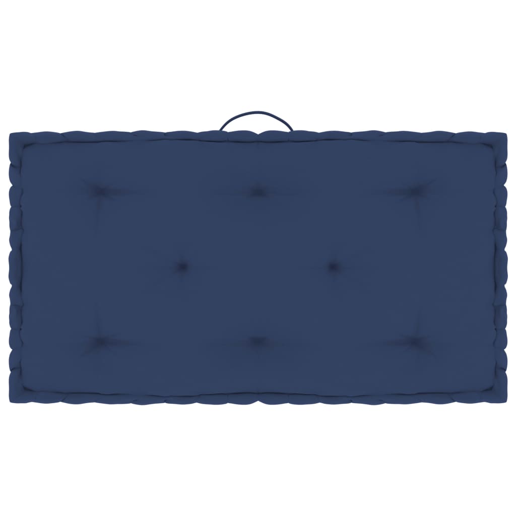 vidaXL Coussins de plancher de palette 4 pcs Bleu marine clair Coton