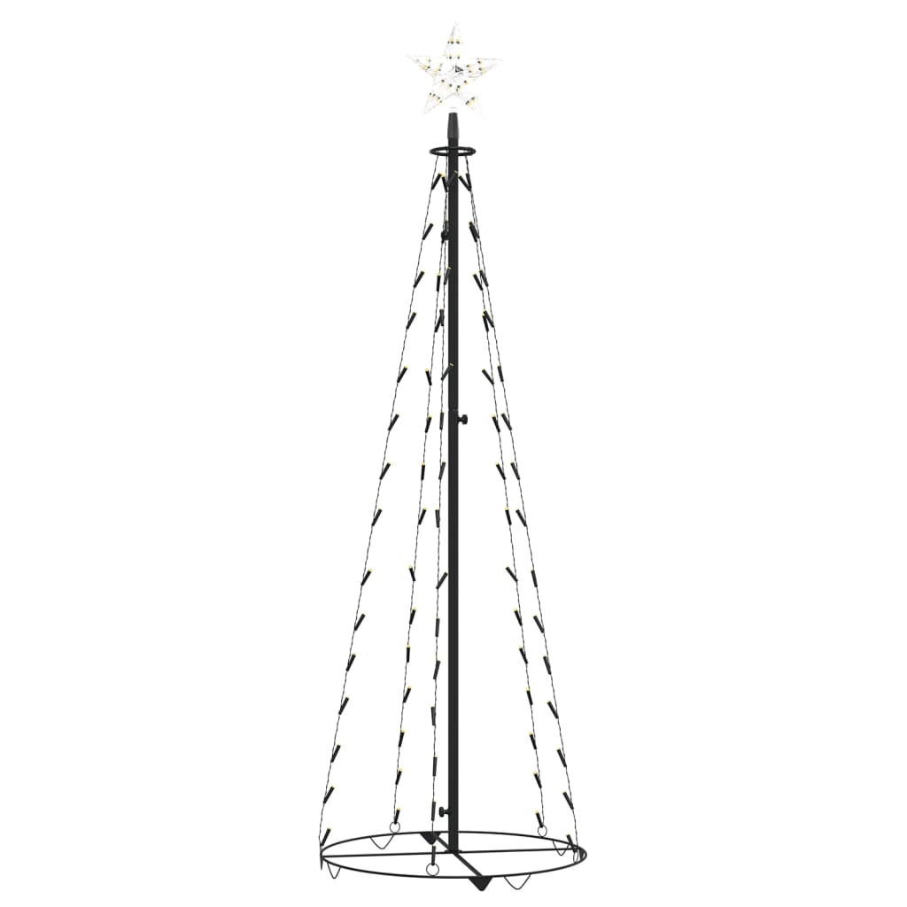 vidaXL Arbre de Noël cône 70 LED blanc chaud décoration 50x120 cm