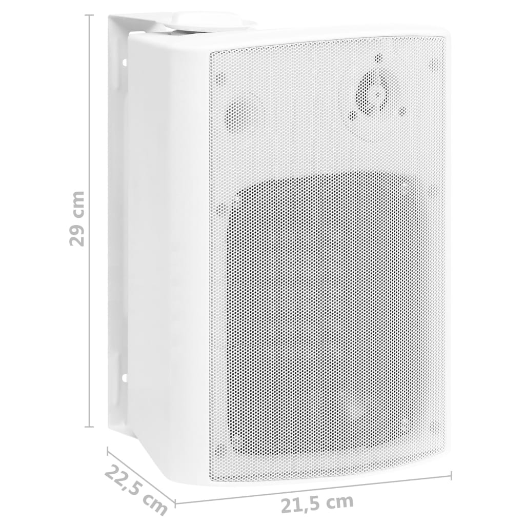 vidaXL Haut-parleurs stéréo muraux 2pcs Blanc Intérieur Extérieur 120W