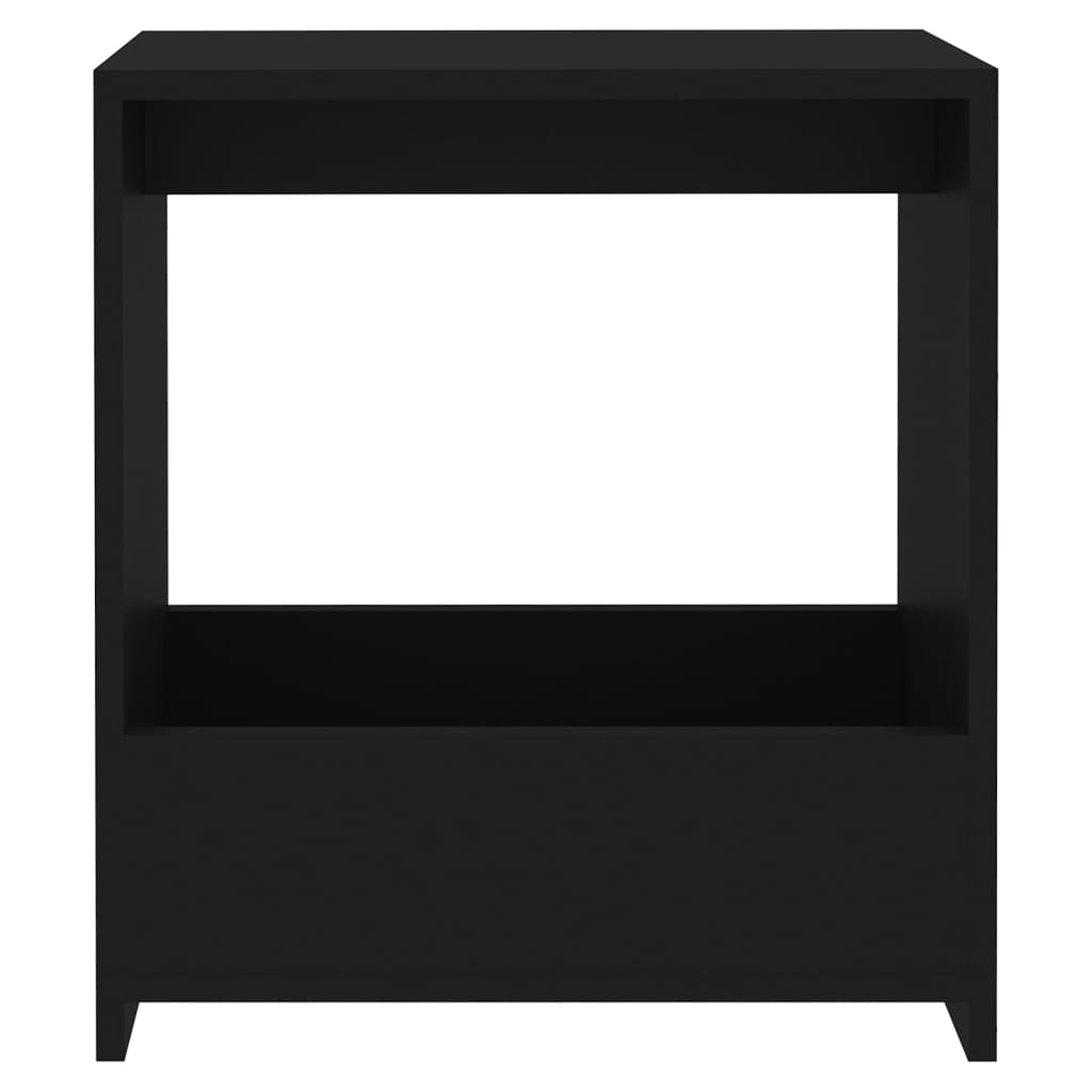 vidaXL Table d'appoint Noir 50x26x50 cm Aggloméré