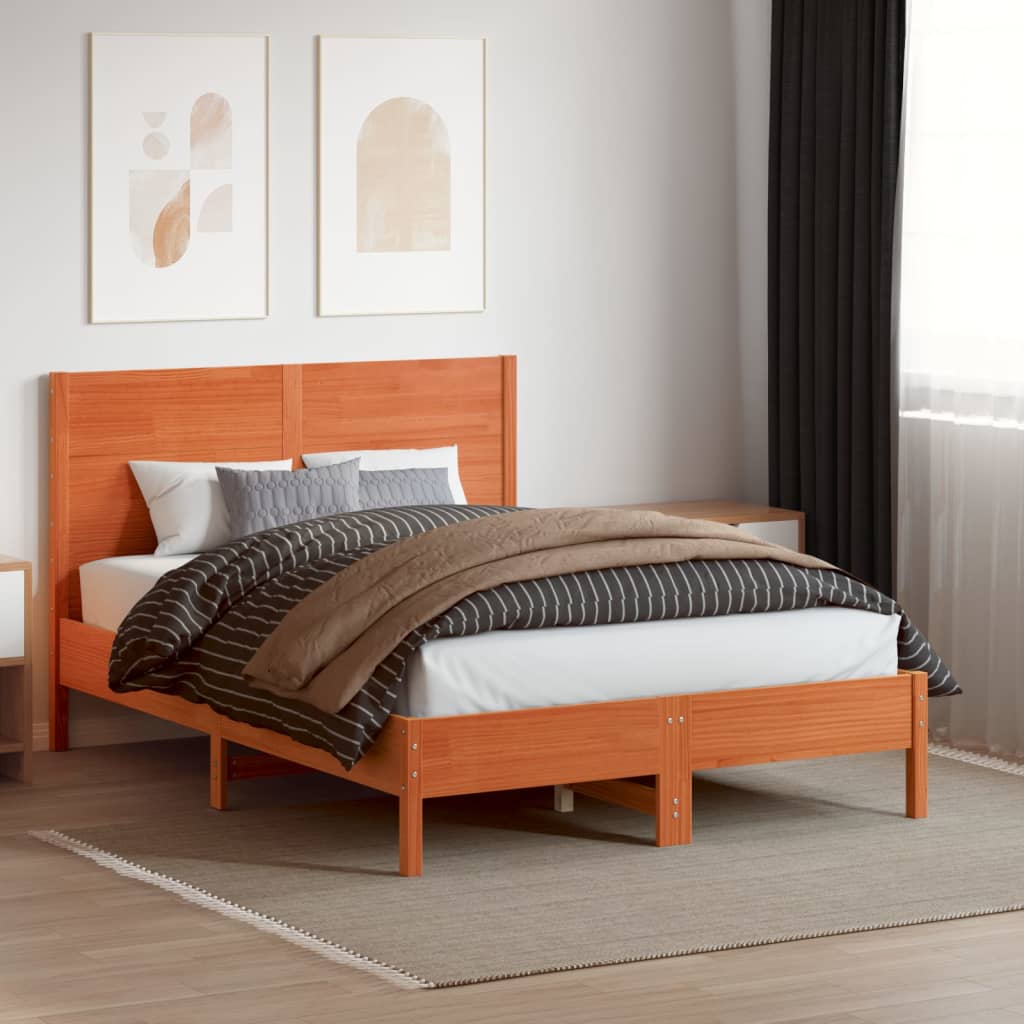 vidaXL Tête de lit cire marron 150 cm bois massif de pin
