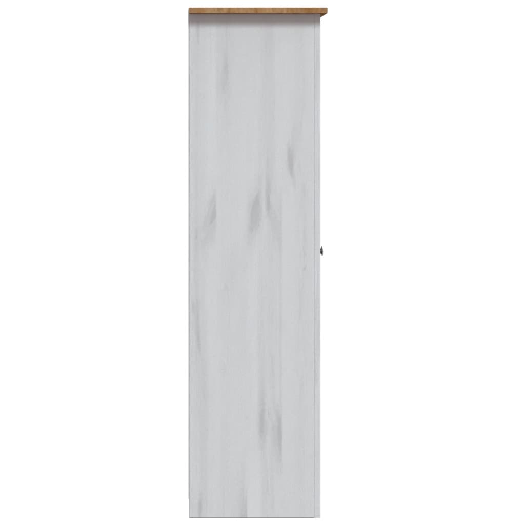 vidaXL Garde-robe 3 portes Blanc 118x50x171,5cm Pin Assortiment Panama