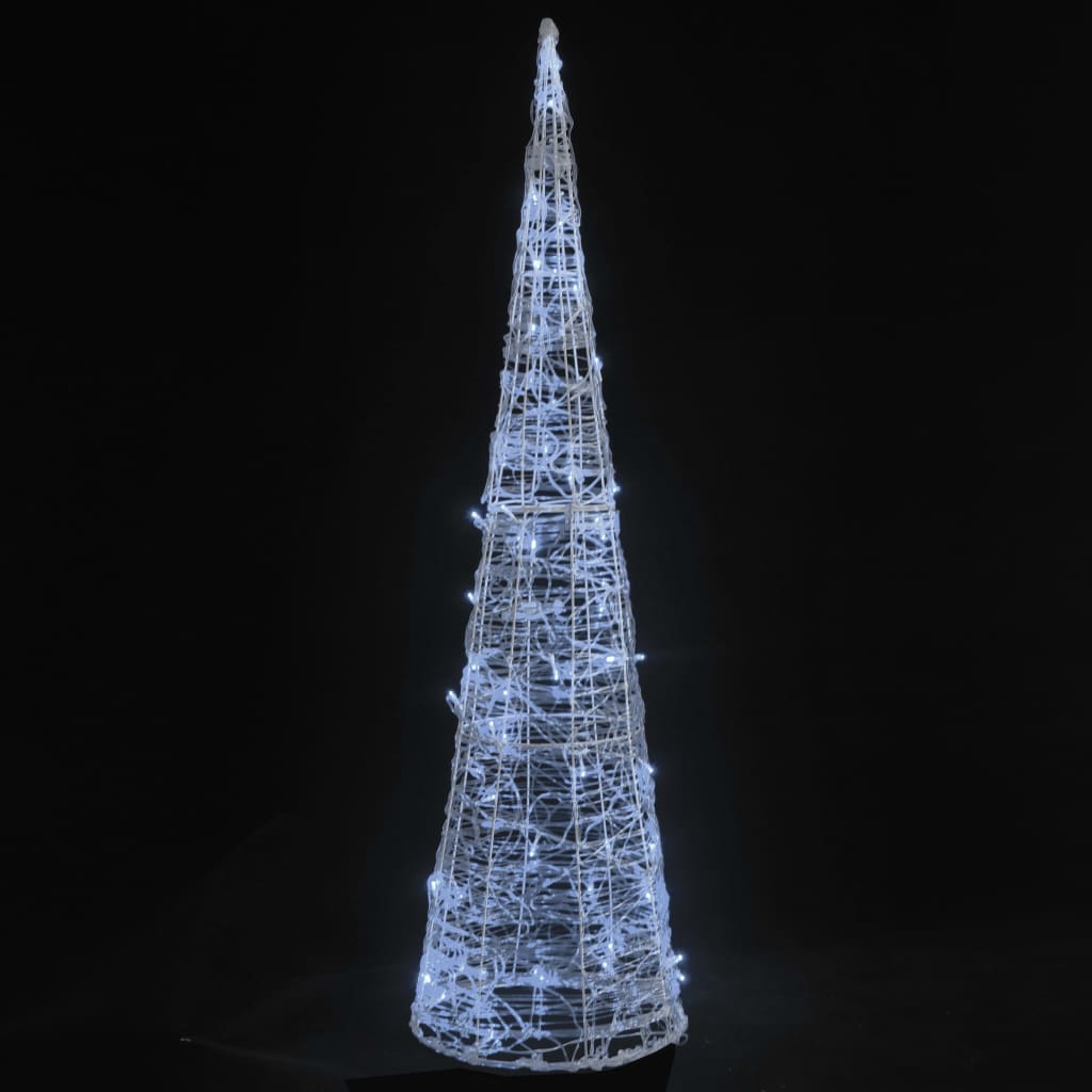 vidaXL Cône lumineux décoratif pyramide LED Acrylique Blanc froid