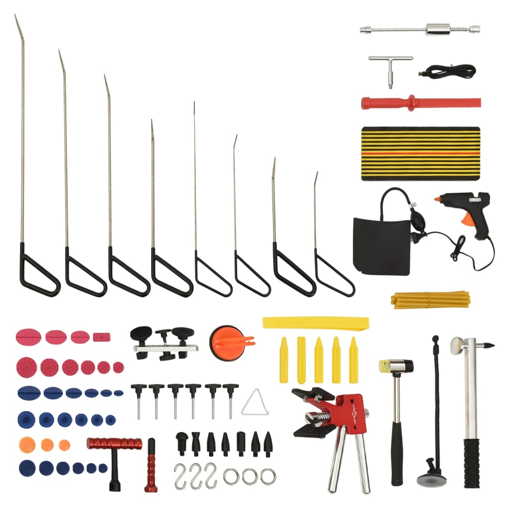vidaXL Kit d'outils de débosselage sans peinture 75 pcs
