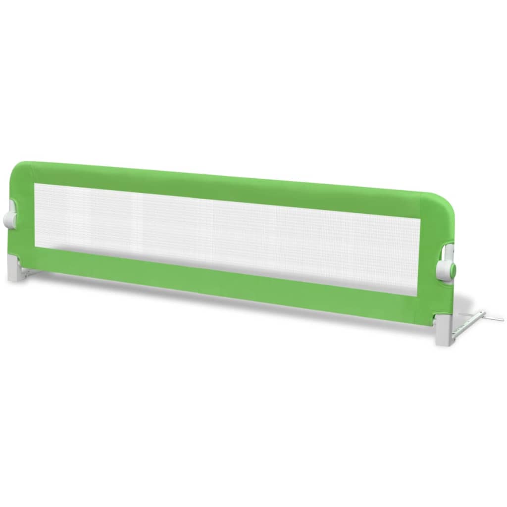 vidaXL Barrière de lit de sécurité pour tout-petits 2pcs Vert 150x42cm
