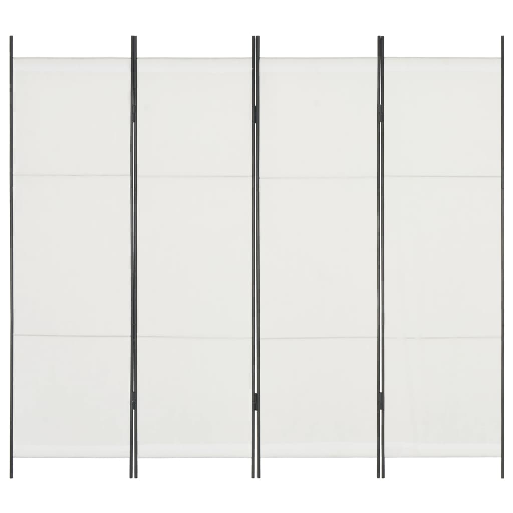 vidaXL Cloison de séparation 4 panneaux Blanc 200 x 180 cm