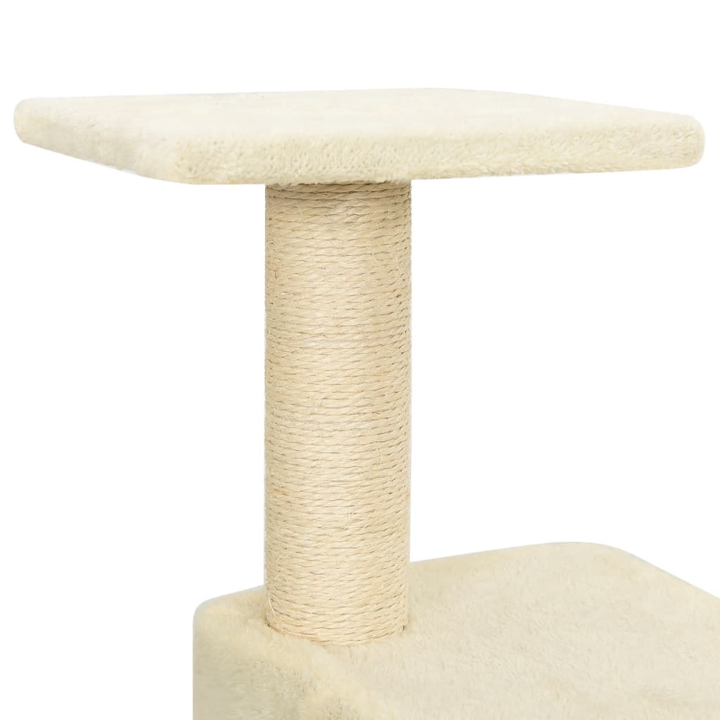 vidaXL Arbre à chat avec griffoirs en sisal crème 118,5 cm