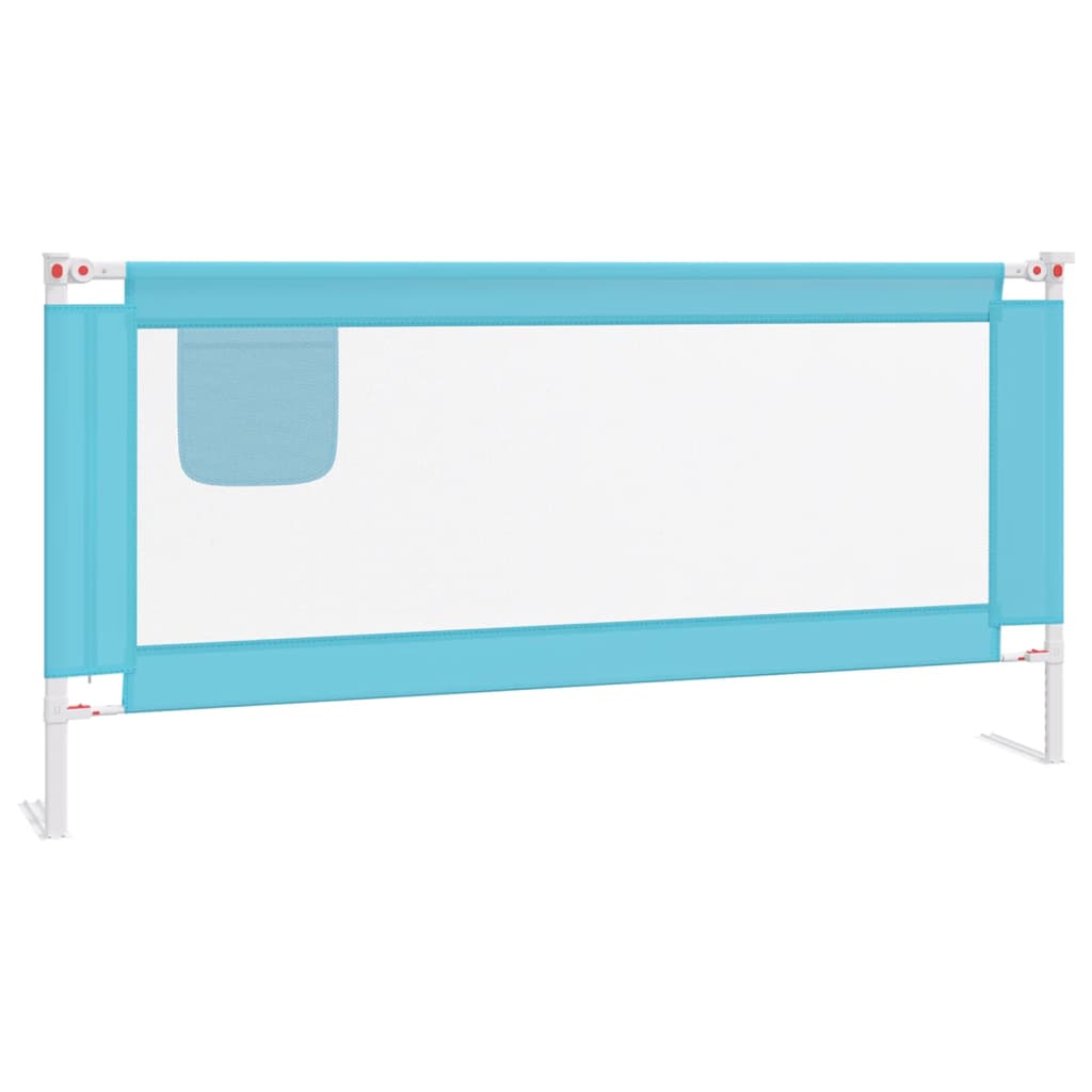 vidaXL Barrière de sécurité de lit d'enfant Bleu 190x25 cm Tissu