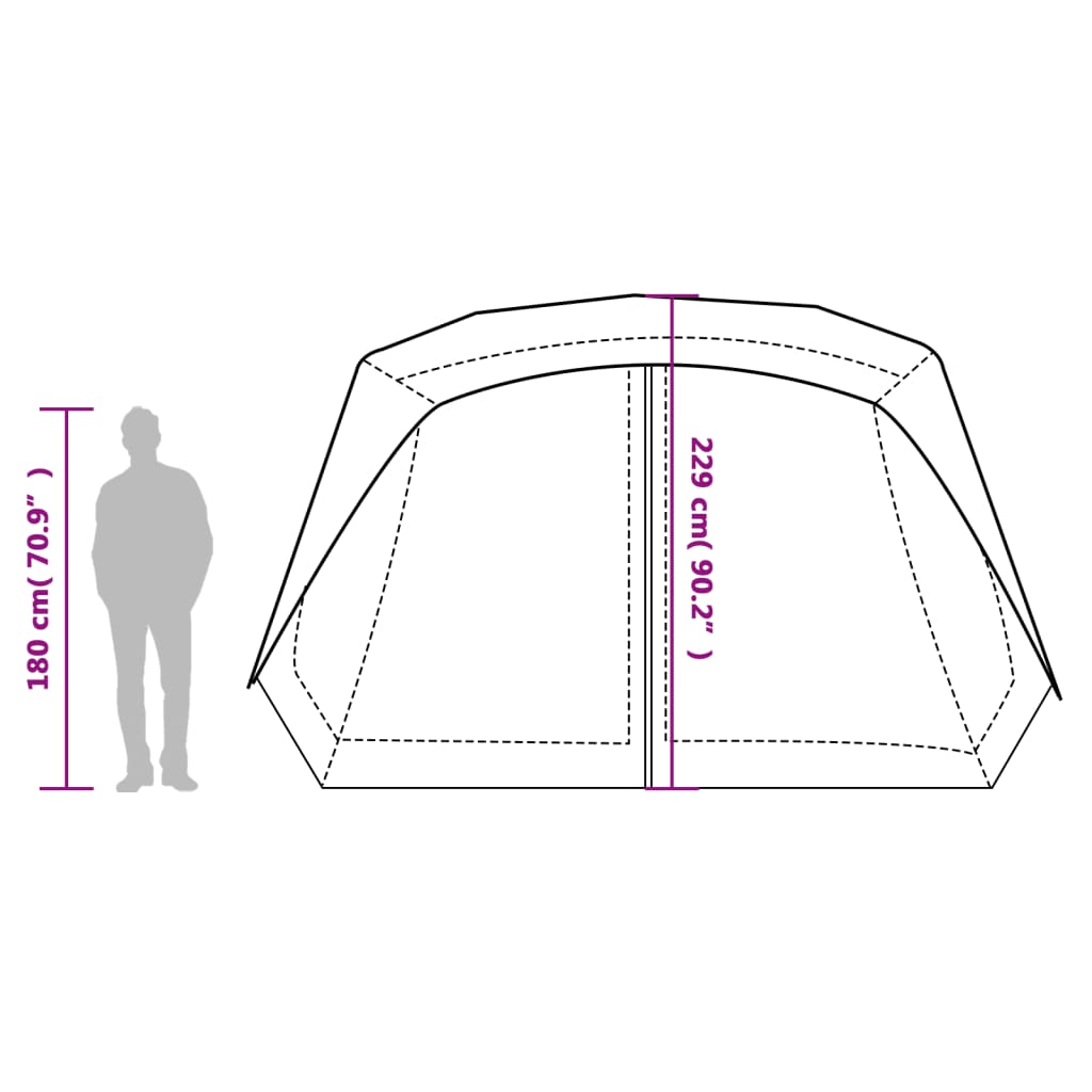 vidaXL Tente familiale avec LED 10 personnes à dégagement rapide
